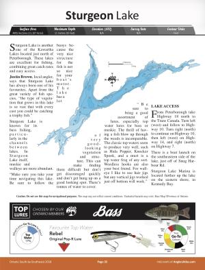 Sturgeon Lake Fishing Map Sturgeon Lake, Ontario | Angler's Atlas