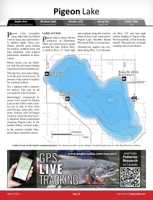 Pigeon Lake Fishing Map Pigeon Lake, Alberta | Angler's Atlas