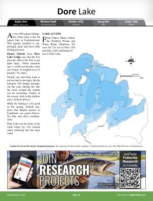 Dore Lake Saskatchewan Map Doré Lake, Saskatchewan | Angler's Atlas