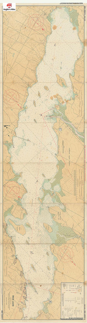 Rice Lake Topographic Map Rice Lake, Ontario | Angler's Atlas