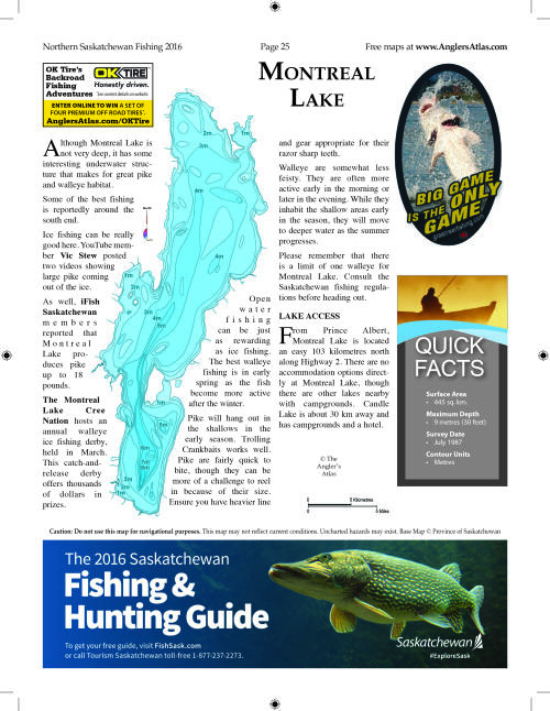 Montreal Lake, Saskatchewan Angler's Atlas