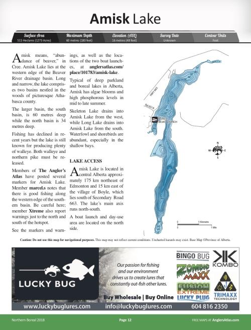 AMISK LAKE, Alberta | Angler's Atlas